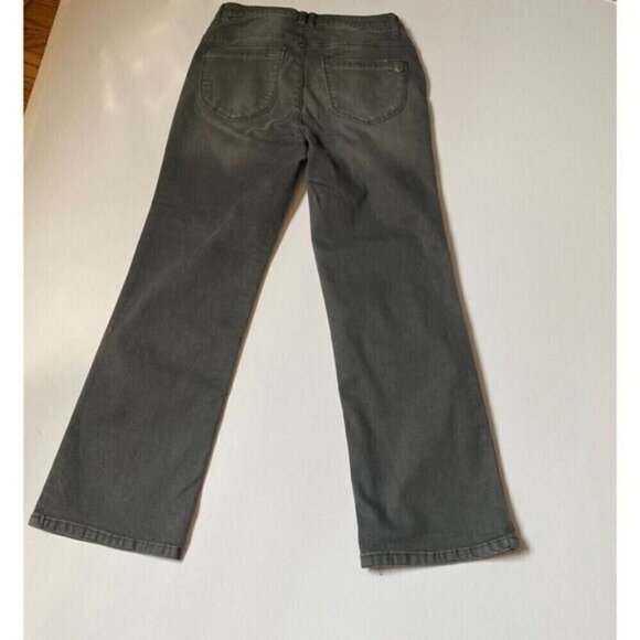 Democracy Women’s Cropped Barely Bootcut Jeans High Rise Size 2 Faded Black - Picture 4 of 16